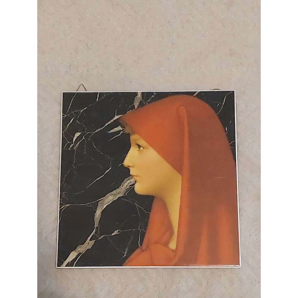 Saint Fabiola Italian Tile Trivet 8 X 8"